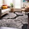 World Rug Gallery Contemporary Floral Design Non Shedding Soft Area Rug 5' x 7' Black 400BLACK5x7 - alternate 1
